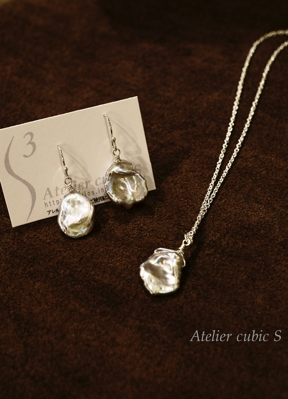 淡水パールのシルバー925チェーンネックレス